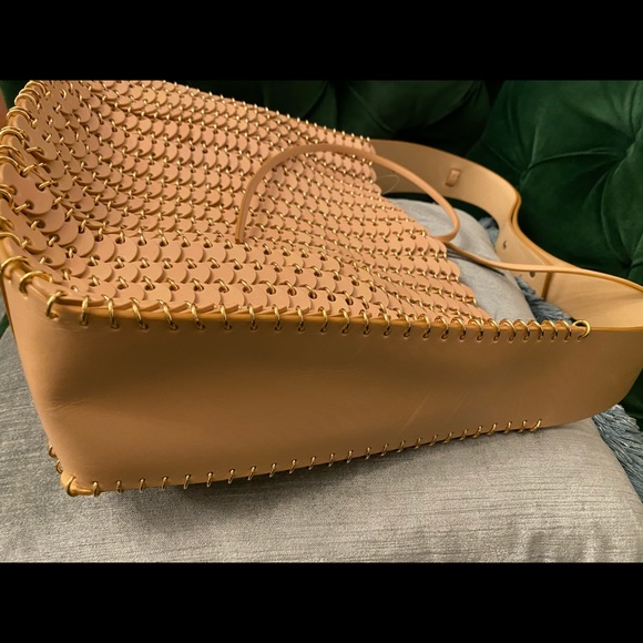 Paco Rabanne leather hobo bag with gold grommets - Picture 4 of 7